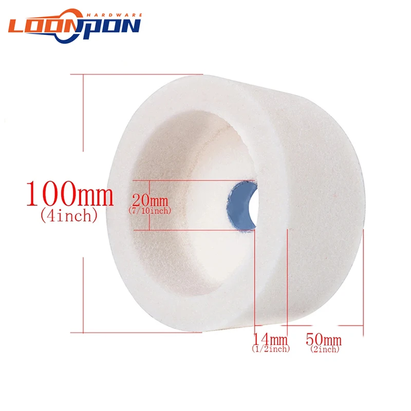 4/5/6Inch Đá Mài Cốc Sứ Corundum Mài Mòn Bánh Xe Máy Xay 60/80 Nhám Để Đánh Bóng mài Kim Loại Đá Cẩm Thạch Sắc Nét Hơn Dụng Cụ