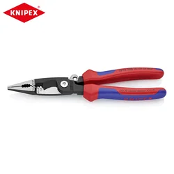 KNIPEX 13 92 200 Neddle Nose Plier Bending Deburring,Cutting Cable Stripping and Crimping Wire for Electrical Installation