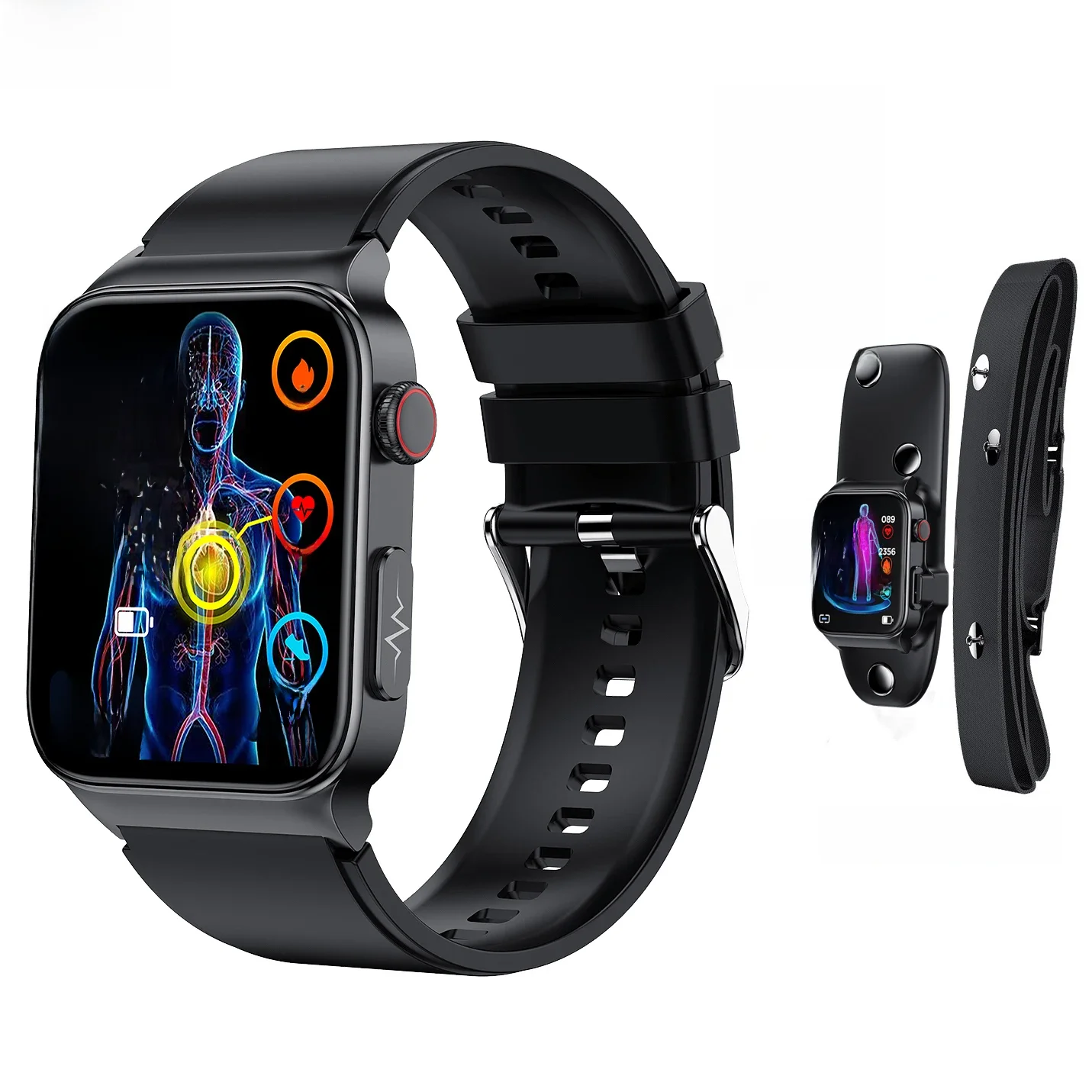 E500 relógio inteligente impermeável para homens, monitoramento de ECG, pressão arterial,