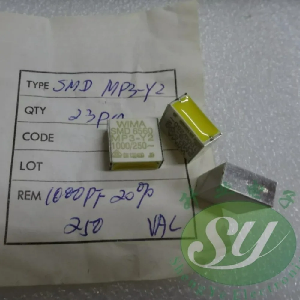 

1PCS SMD6560 MP3-Y2 0.001uF 250VAC 1.0nf 1000pf 1n0 102 M Brand New Surface Mount Film Capacitor