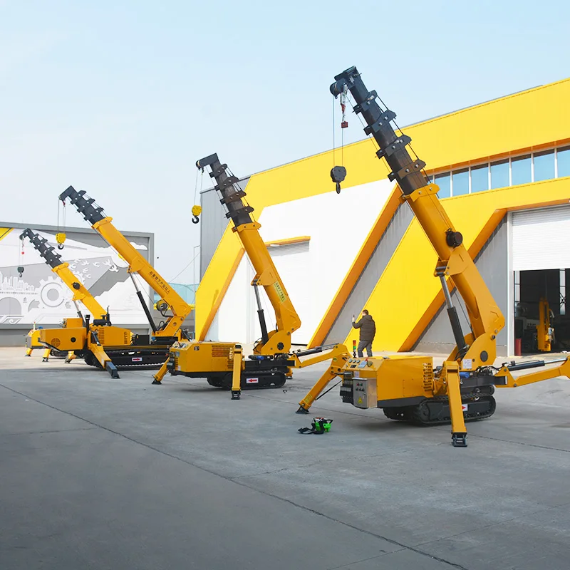 Construction Tracks Spider Crane Diesel EPA Euro 5 8 Ton Spider with Man Basket 10 Ton Tracks Mobile Mini Crawler Crane