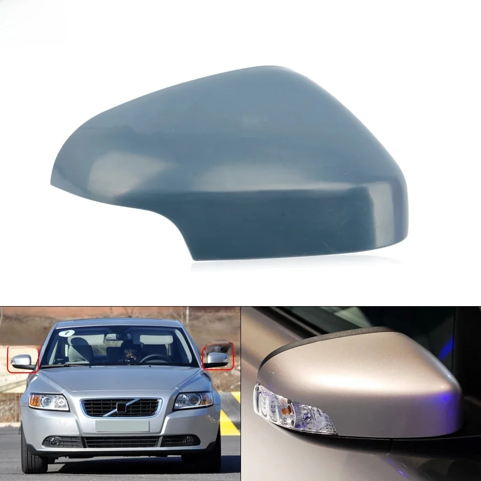 ZUK lusterko wsteczne zewnętrzne lustrzane osłony dla Volvo S40 C30 C70 V50 2007 2008 2009 zewnętrzny tył widok z boku lustro powłoki pokrywka obudowy — zdjęcie 2