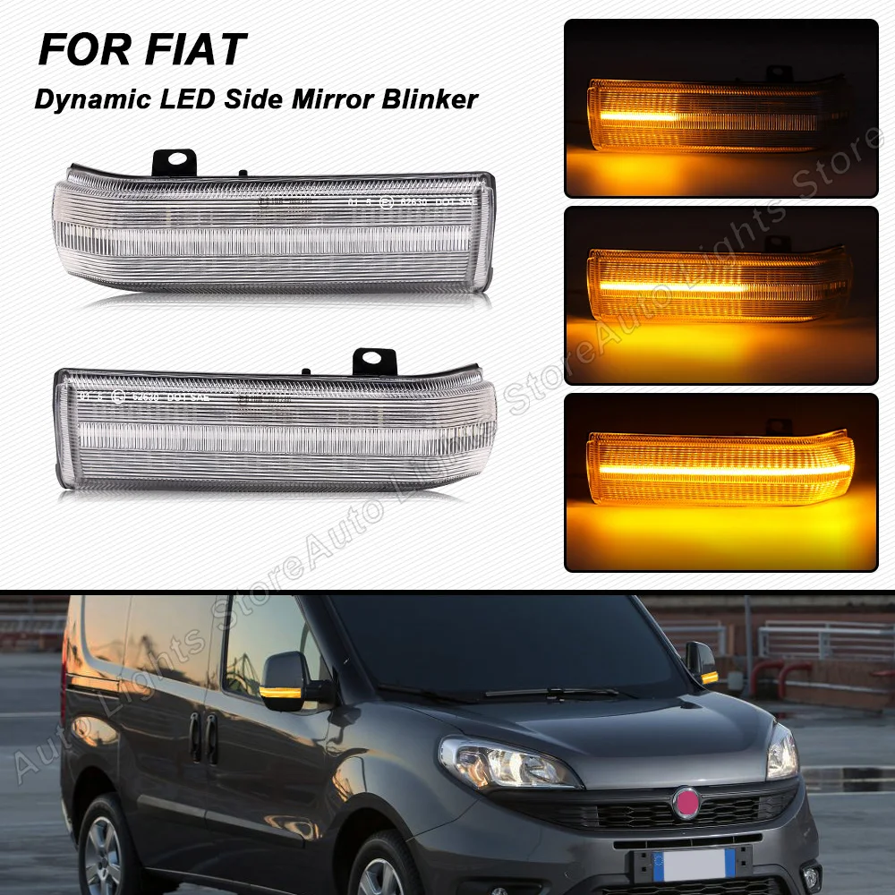 

2PCS LED Side Mirror Blinker Lamps For Fiat Doblo For Opel Combo D For Ram Promaster City Indicator Turn Signal Lamps