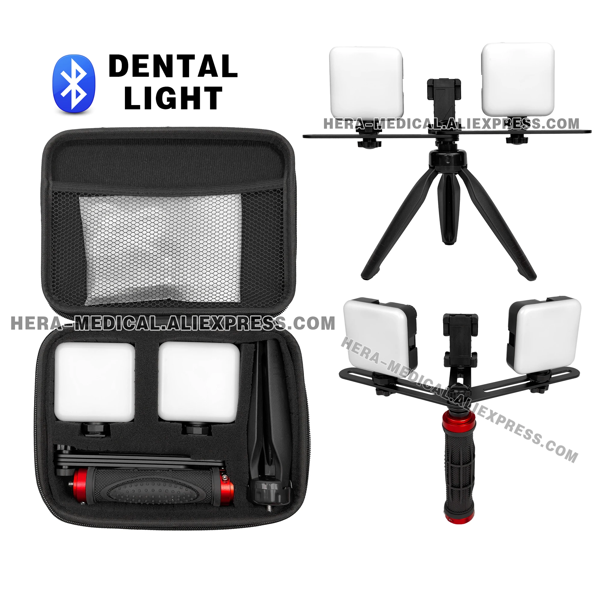 Dental Photography Light For Phone With Bluetooth. Oral Photo Lighting For Dentist. Denture Photography Lighting