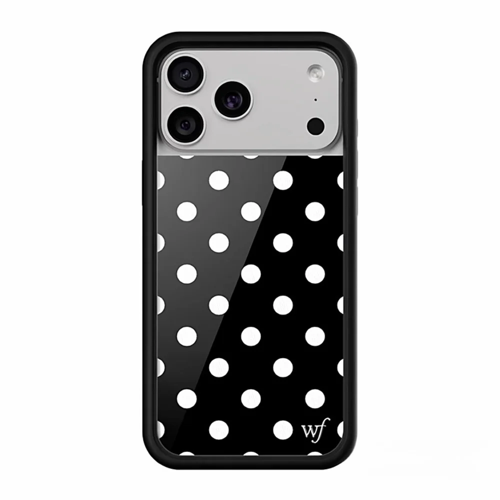 New Wildflower INS Cherry Strawberry Polka Dot Phone Case for 17 16 15 14 13 12 Pro Max 16 Plus 15 pro 3D WF Cute Cartoon Cover