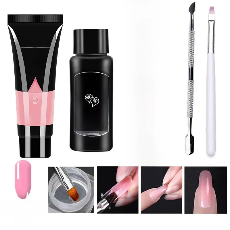 LIMEGIRL 15ml ensemble de Gel d'extension d'ongle moule d'extension rapide Kit d'ongle ensemble de Gel pour outils de manucure Vernis ensemble Semi Permanent