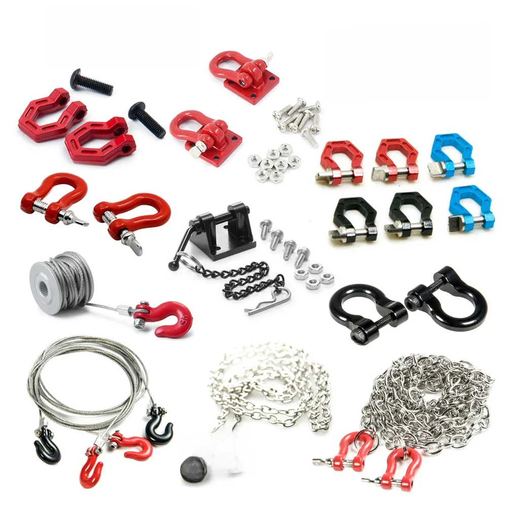 AXSPEED Anhängerkupplungshaken aus Aluminiumlegierung für Axial SCX10 1/10 RC Ferngesteuertes Crawler-Auto, Upgrade-Teile und Zubehör