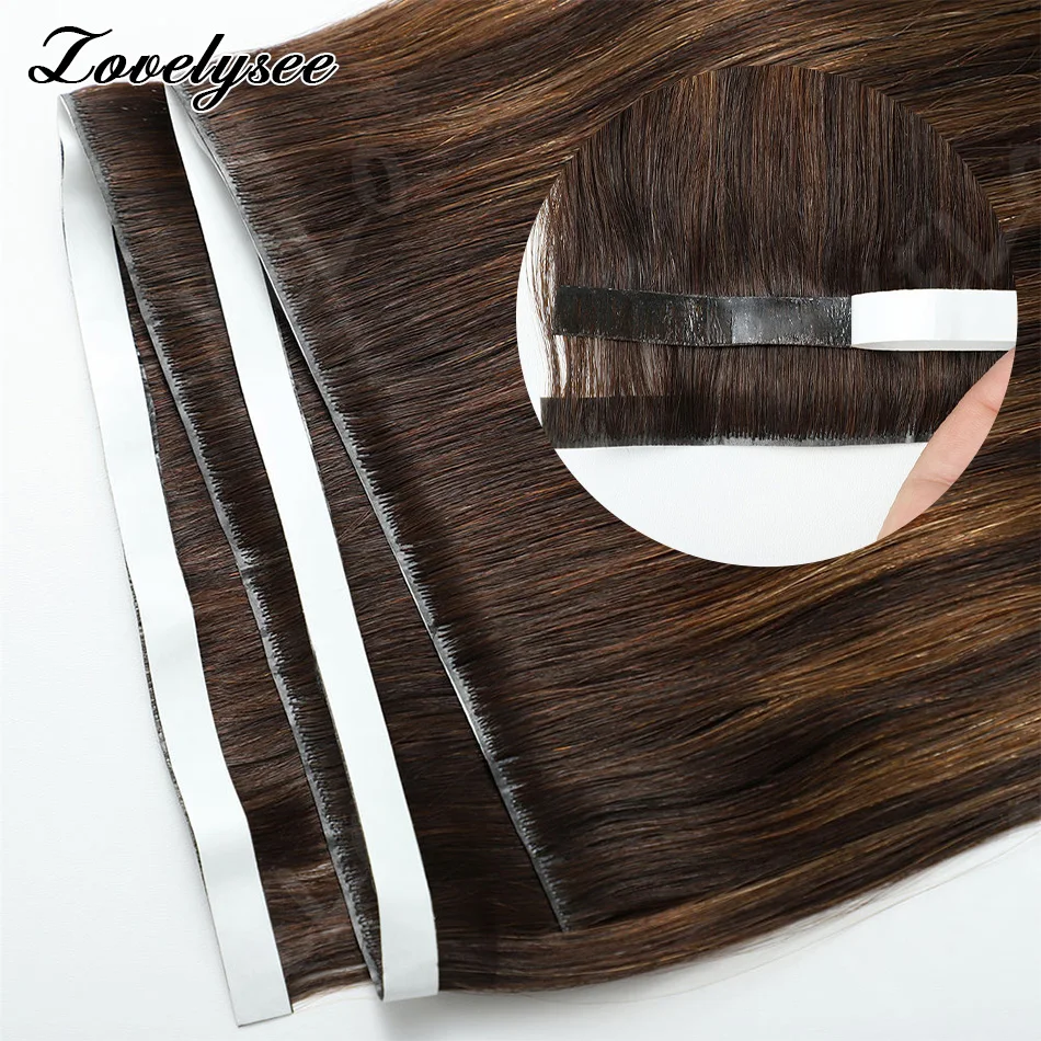 

Highlight Invisible Injected Tape Weft Hair Extensions 50G Straight One Piece 80Cm Long Tape-In Human Hair Thick Ends For Women