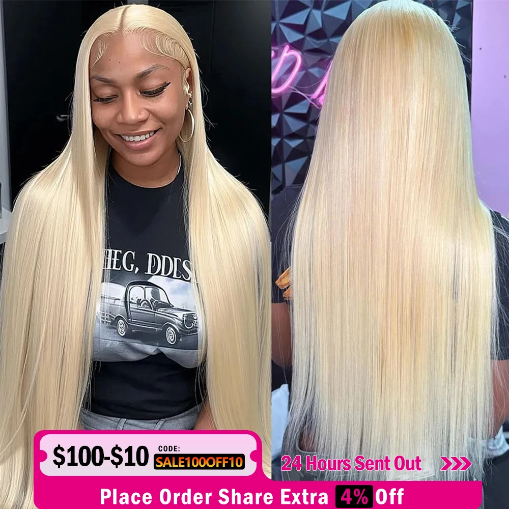 613 Blonde 13x4 Straight Lace Front Wig Human Hair Wigs for Women 30 36 38 inch Honey Blonde Colored Human Hair Wigs Brazilian