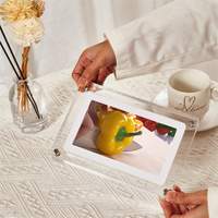 Wholesale  7 inches acrylic digital video photo frame with removable stander 8GB memory IPS screen 1500mah chargeable battery
