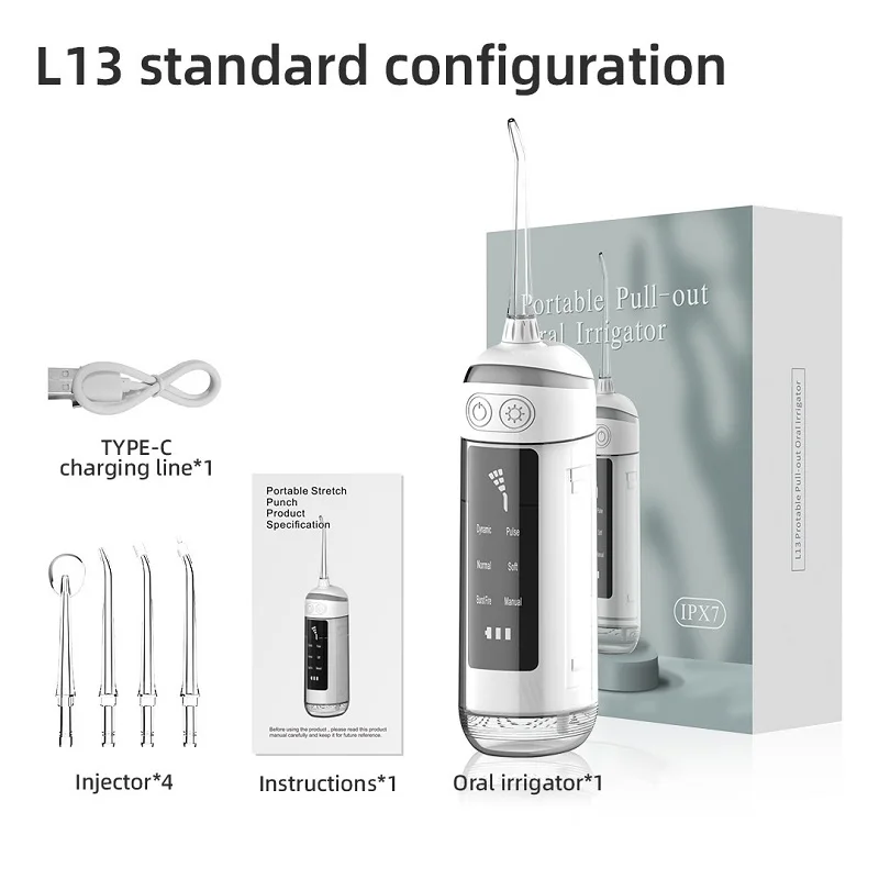 Portable Oral Irrigator Dental Flosser Thread For Teeth Cleaner Rechargeable Water Flosser 6 Cleaning Mode Mouth Washing Machine