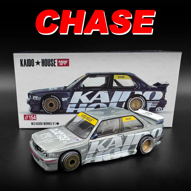 Kaido House MINIGT Blue M3 E30 Kaido Works V1 KHMG alloy car model 154 Chase