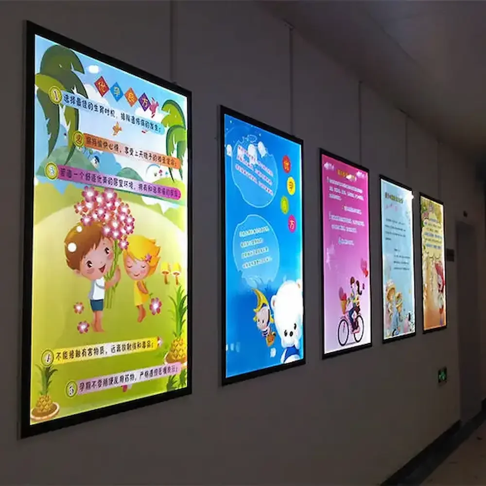 A1 A2 A3 A4 Advertising Ultra-Thin Led Light Box Aluminum Slim Snap Frame Menu Board Light Box