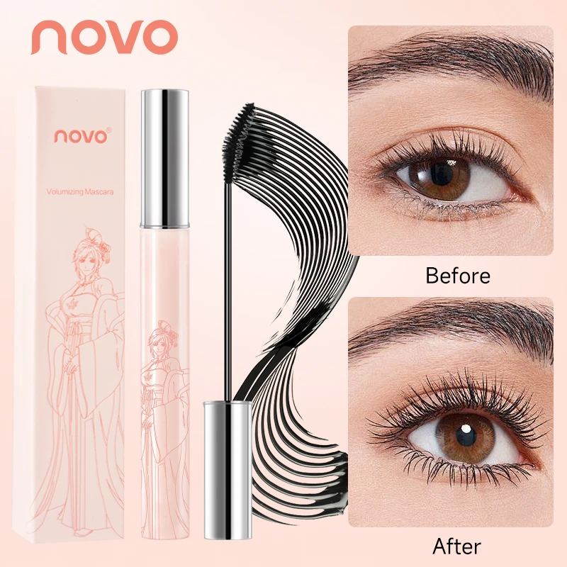 Long-Wear Waterproof Mascara, Volumizing And Curling, Smudge-Proof And Sweat-Proof, Quick-Drying, Free-Bend Lash Brush Head