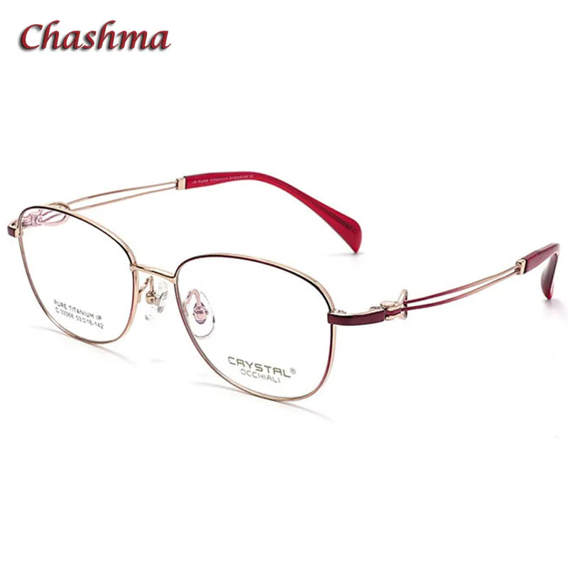 

Chashma Woman Titanium High Quality Designer Prescription Glasses Frame Optical Female Lightweight Flexible Eyewear Spectacles