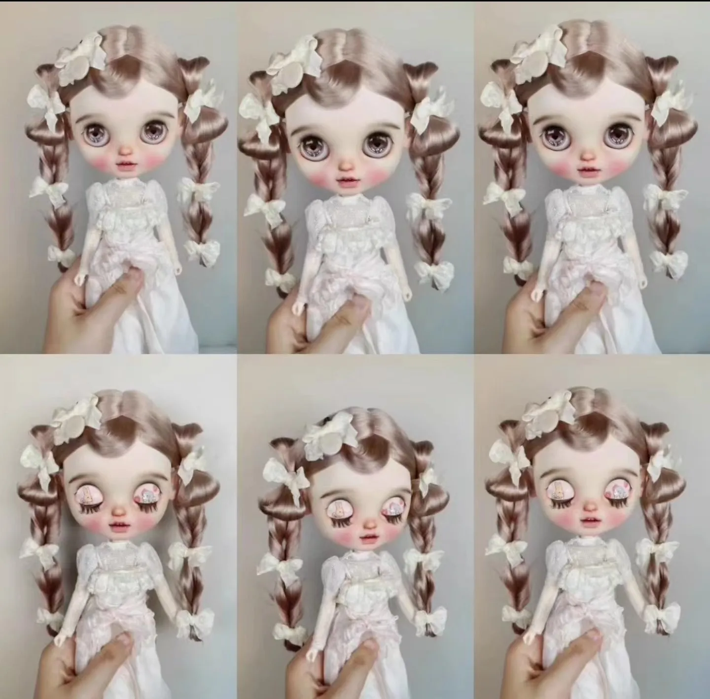 

(Специальная настройка) Парик BJD Blythe Mohair Fit, окружность головы 9-10 дюймов Qbaby