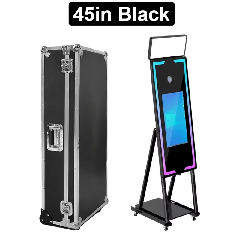 2026 Geüpgradede Touchscreen Draagbare Fotocabine, 43 Inch Gespiegelde Magic Fotocabine, Geschikt voor Bruiloften en Evenementen.