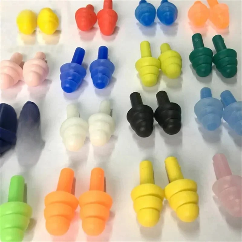 Bouchons d'oreille en silicone, 20 pièces, isolation phonique, étanche, protection d'oreille, anti-bruit, bouchon de couchage pour voyage, réduction du bruit
