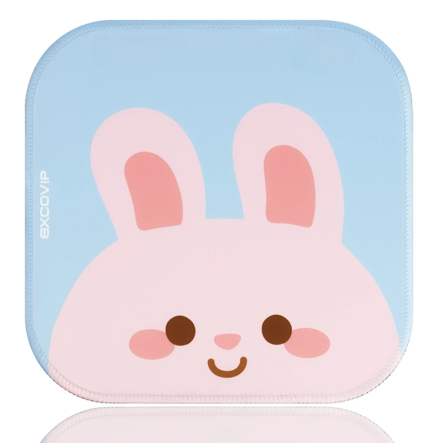 EXCO Cute Mouse Pad Small with Stitched Edge Square Gaming Computer Mousepad Mat Non-Slip Rubber Base for Office Home Portable