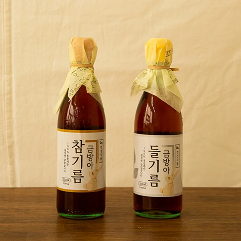 참기름 350ml + 들기름 350ml 저온압착방식