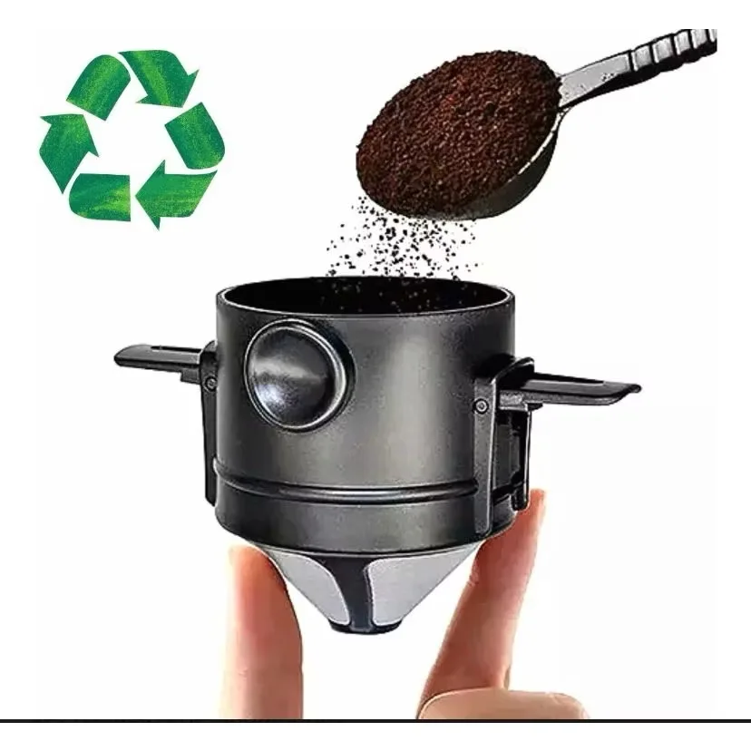Coador Portatil De Cafe Cha Reutilizavel Sem Filtro Pequeno