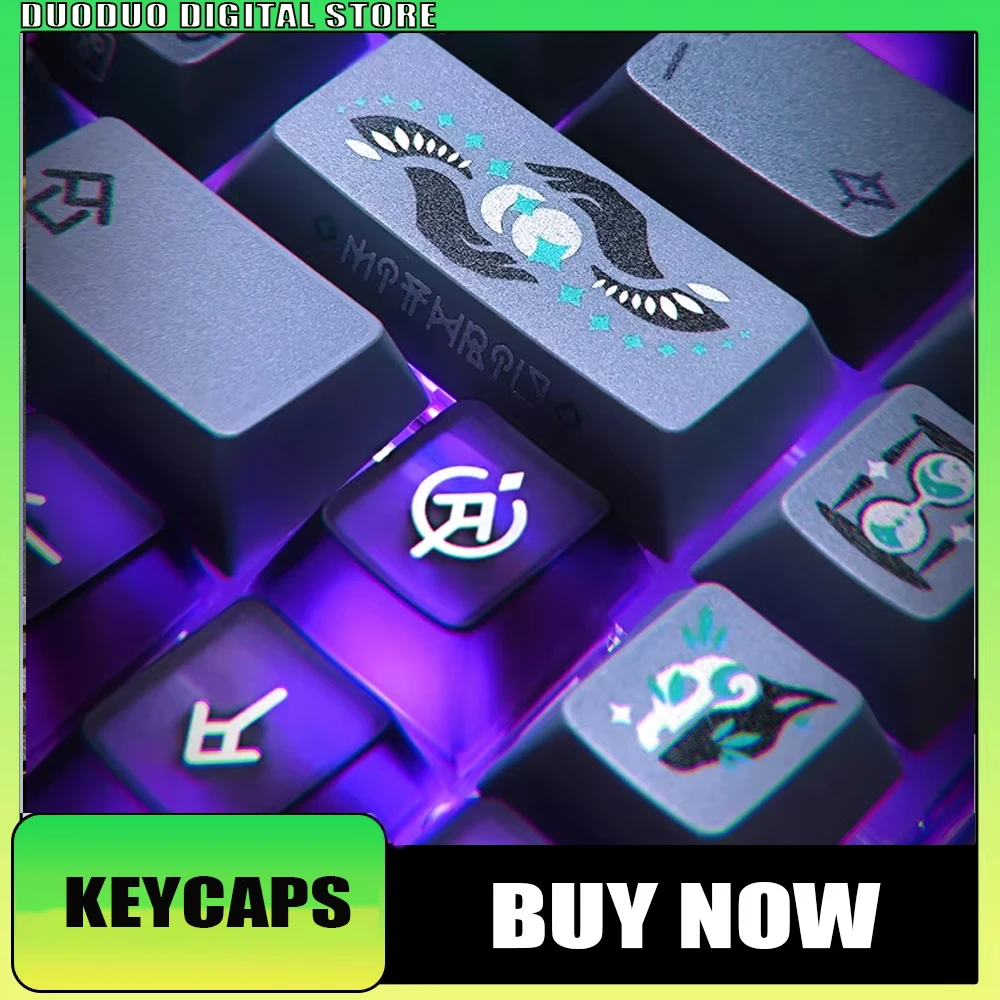 

Original Frontier Secret Silver Keycap Pbt 176Key Key Cap For Cherry Wooting ROG Customized Mechanical Keyboard Pc Accessories