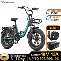 ENGWE L20 Boost Electric Bicycle 250W Brushless Motor 48V13AH Battery Adult Mountain Electric Bike 20*4.0 Inch Fat Tire E-bike