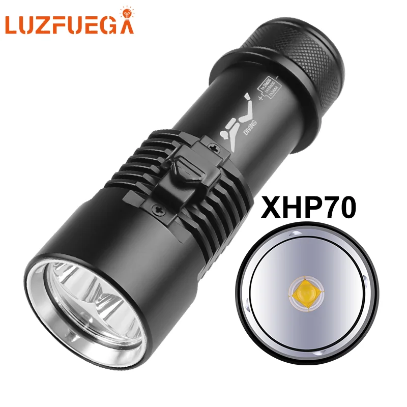 IPX8 Waterproof High End Diver Light Diving Flashlight Lanterna LED Underwater 200M Long Shot 1000M Super Bright Torch Lamp