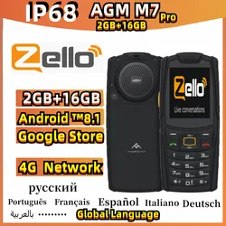 BigGift-Smartphone AGM M7, téléphone mobile robuste et étanche, 2 Go + 16 Go, Zello PTT, Android, écran tactile, 2500mAh