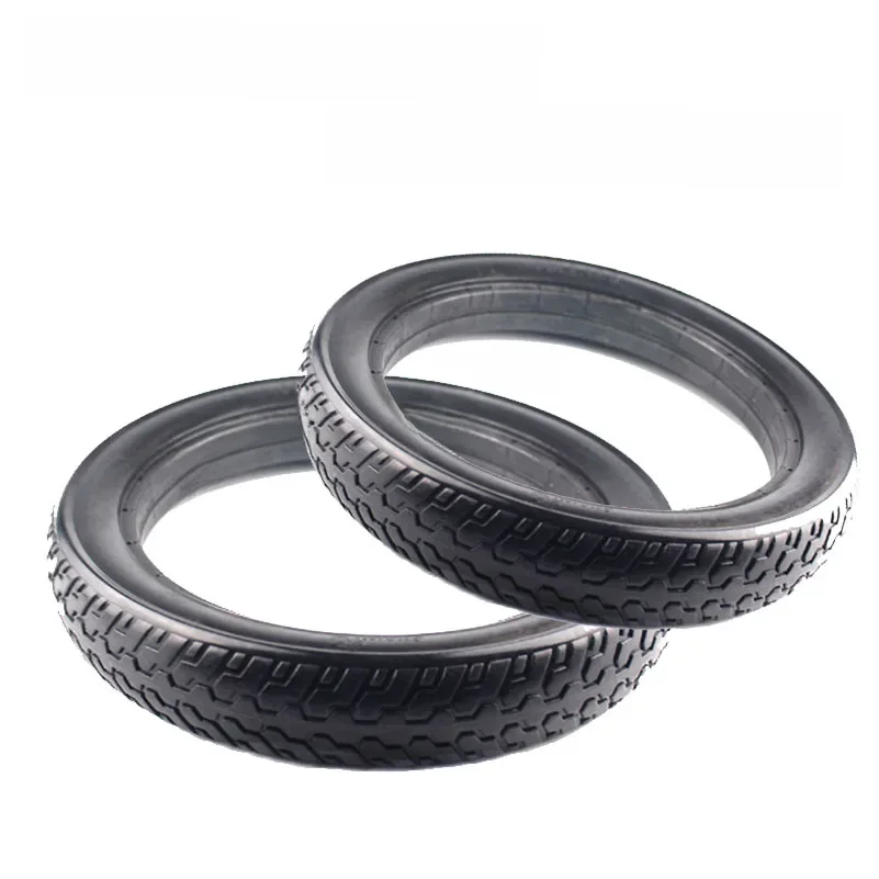 AliExpress 14 / 16 inch solid tire for bicycle & mountain bike 16x2.125 14x2.125 Folding electric bicycle E-bike Non inflation solid tyre