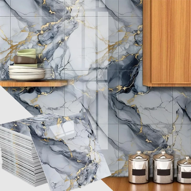 

Настенные художественные обои, самоклеящиеся водонепроницаемые наклейки на стену для декора стены, ванной комнаты, гостиной, кухни