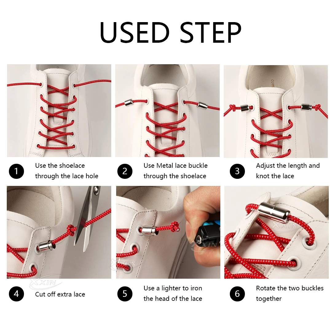 【Xxin】No Tie Shoelaces men and women adults and children sport Locking lazy Shoe Laces Elastic Shoelace for Shoestrings 22 color