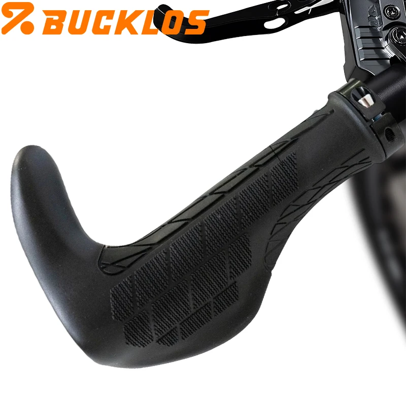 Poignées de vélo BUCKLOS avec poignée auxiliaire, poignées de vélo antidérapantes, ergonomie MTB, manchettes MTB, poignées de vélo de montagne