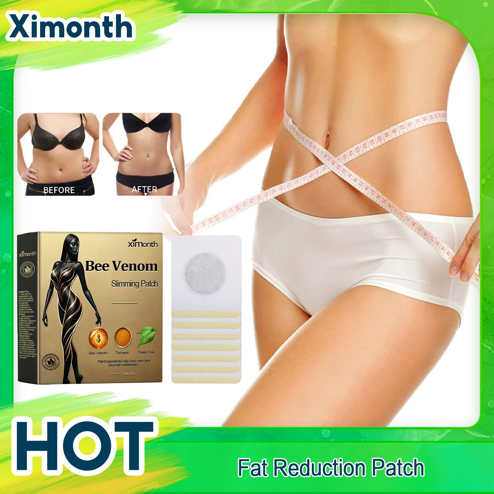 

Fat Reduction Patch Break Down Cellulite Flat Abdomen Belly Leg Arm Slim Down Waist Firming Shaping Detox Slimming Navel Sticker