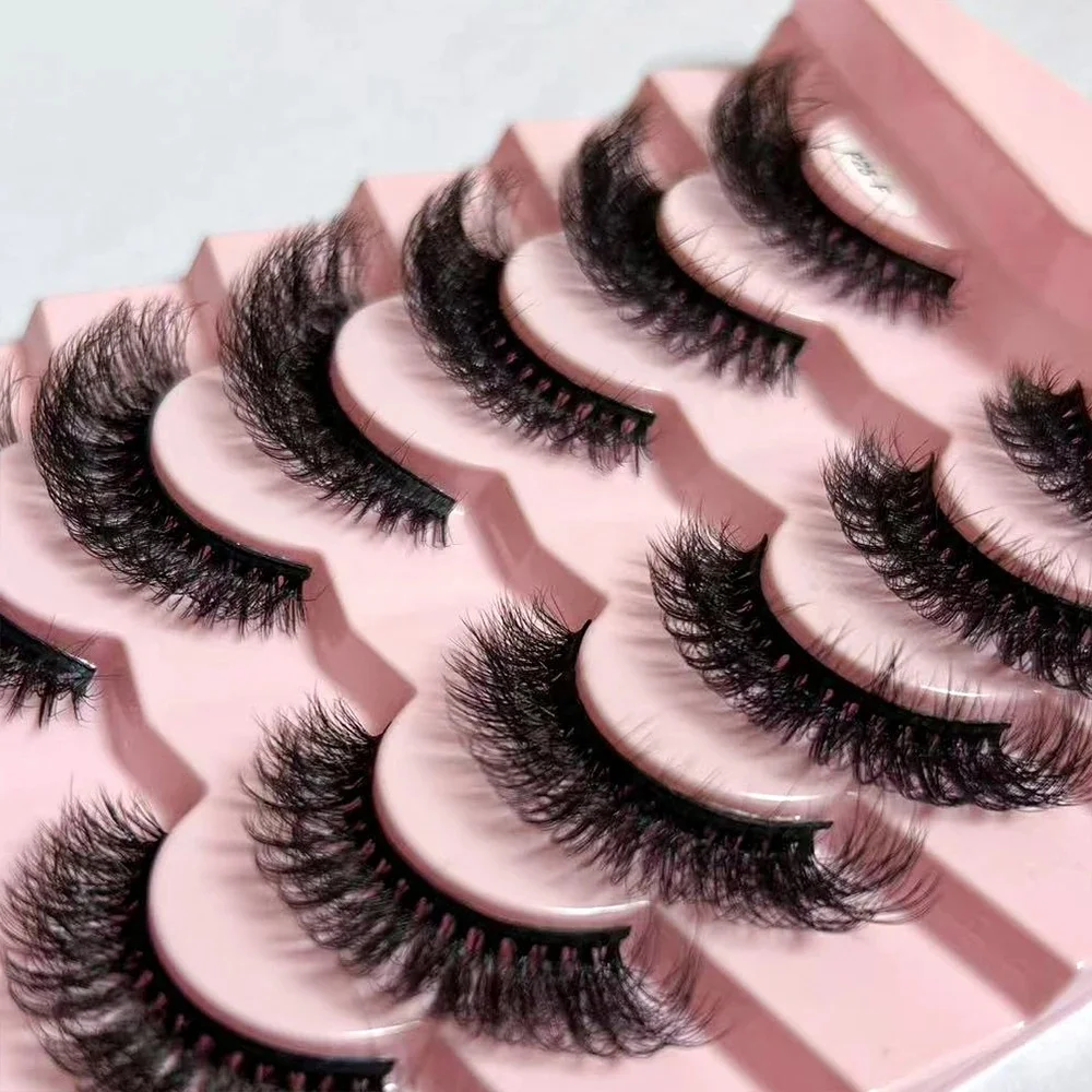 Classique 3D Volume Faux cils de vison aspect naturel moelleux Faux cils vaporeux oeil de chat cils moelleux 3D cils de vison