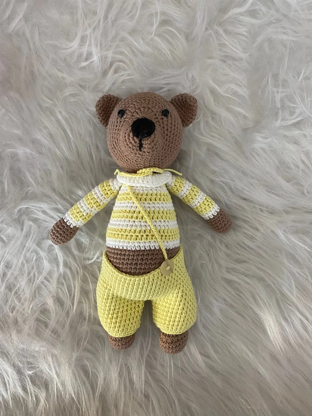 Handmade Fat Teddy Bear Amigurumi Toy 25 cm