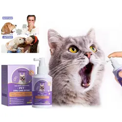 Pet Teeth Cleaner Spray Dog Breath Freshener Teeth Cleaning Deodorization Mouth Cleaner Prevent Calculus Cats Oral Cleanse Spray