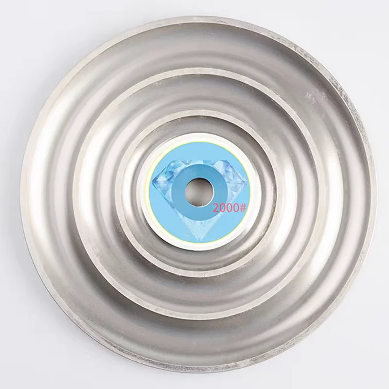 Dreirillen-Diamant-Cabochon-Polierscheibe in Eierform für Flachstrickmaschinen, 6 Zoll (150 mm) x 12 mm Innenloch – Detail 5