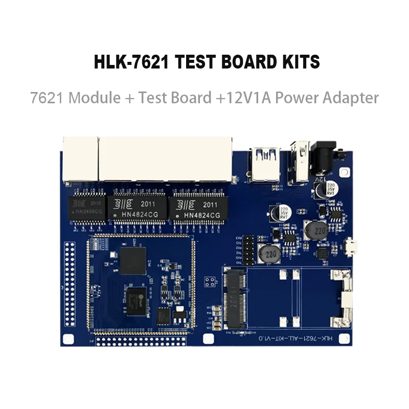 Gigabit Ethernet Router Test Kit, Placa De Desenvolvimento, Módulo De Suporte Do Fabricante, Openwrt Dual Core, Novo, MT7621, HLK-7621