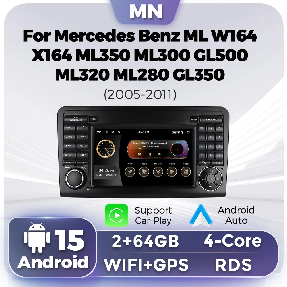 MEKEDE Neues Android Carplay für Mercedes Benz ML W164 ML350 ML300 GL X164 GL500 Auto-Multimedia-Touchscreen-Navigationssystem