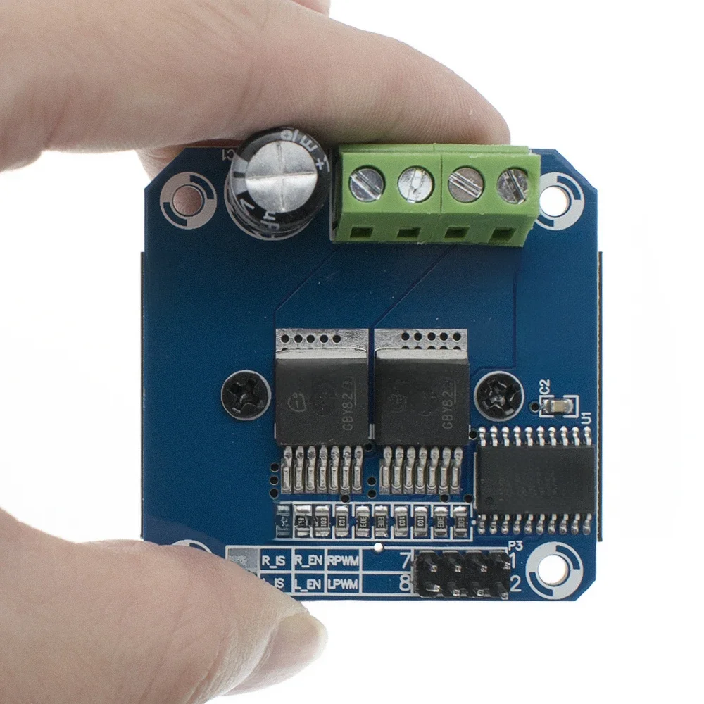 TENSTAR Double BTS7960 43A H-Bridge Module de pilote haute puissance bricolage Diagnostic de courant de voiture intelligente