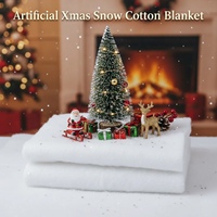 Artificial Xmas Snow Cotton Blanket  Soft Faux Snow Thickened Christmas Tree Base Decor for Home Holiday DIY Decor