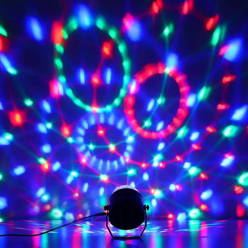 LED Disco Ball Stage Disco Light Rotating Lantern DJ Strobe Sound Control RGB Christmas Gift Party Club Decoration