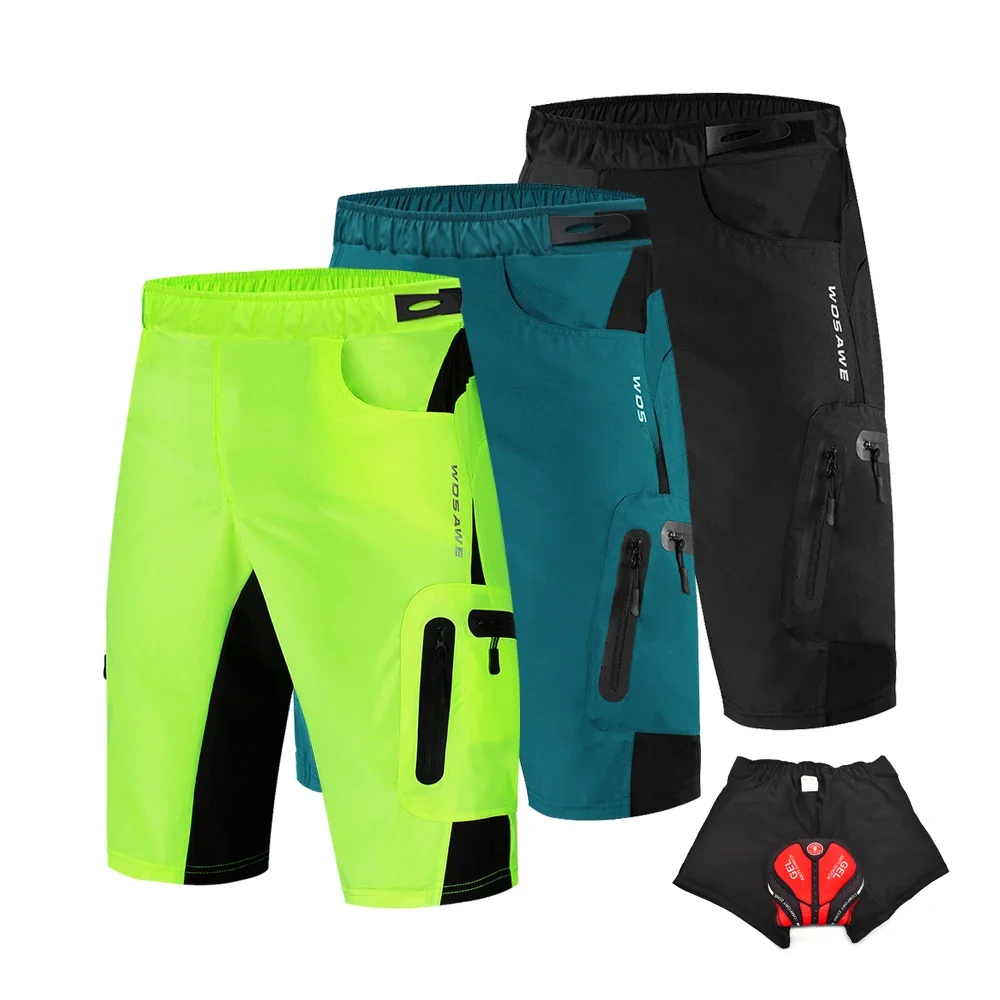 AliExpress WOSAWE Men's Cycling Shorts Built-in 3D cushion Padding Loose Fit Shockproof MTB Bike Trousers Breathable with Multi Pockets