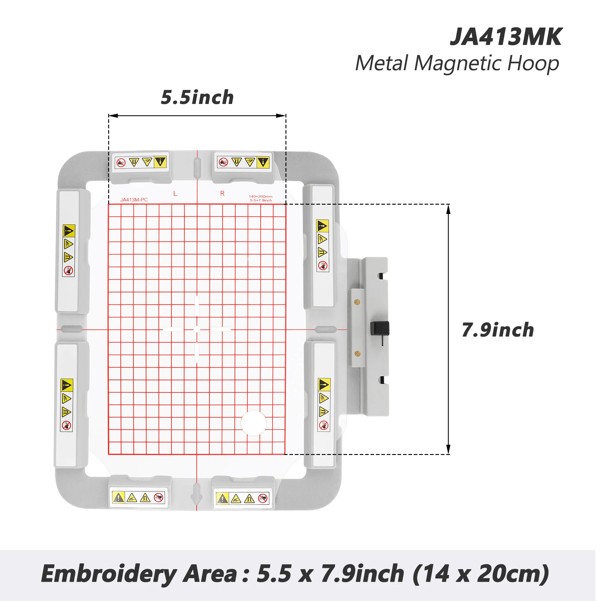 Metal Magnetic Embroidery Hoop for Poolin EOC06 Expressive Embroidery Machine Accessory