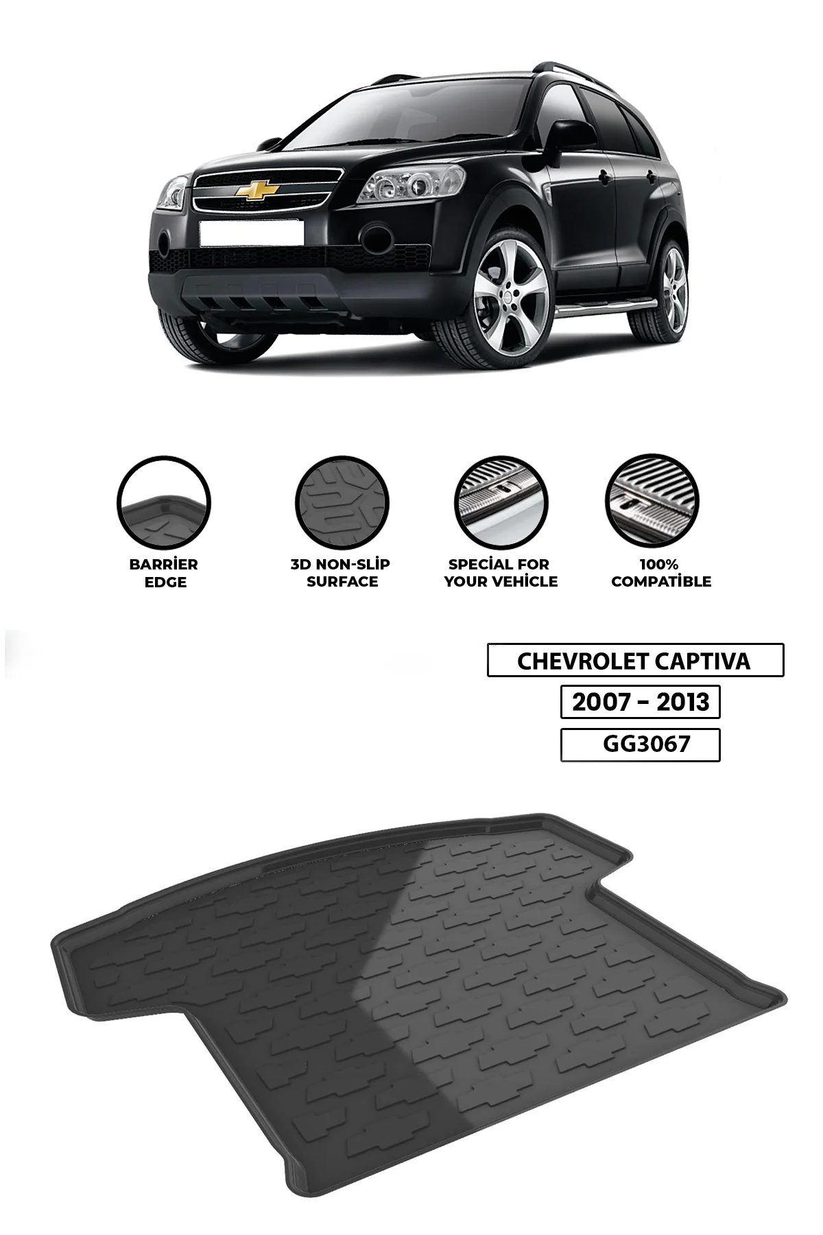 

For -CHEVROLET-CAPTIVA-2007-2013 luggage compartment Diffuser Extension Rear Bumper Attachment Luggage compartment