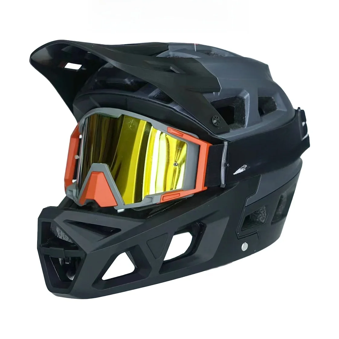 Kask rowerowy MTB Full Face Mountain Bike Helmet For Men DH BMX Motorcycle Off-Road Adult Bicycle Racing Akcesoria Safety Cap — zdjęcie 2
