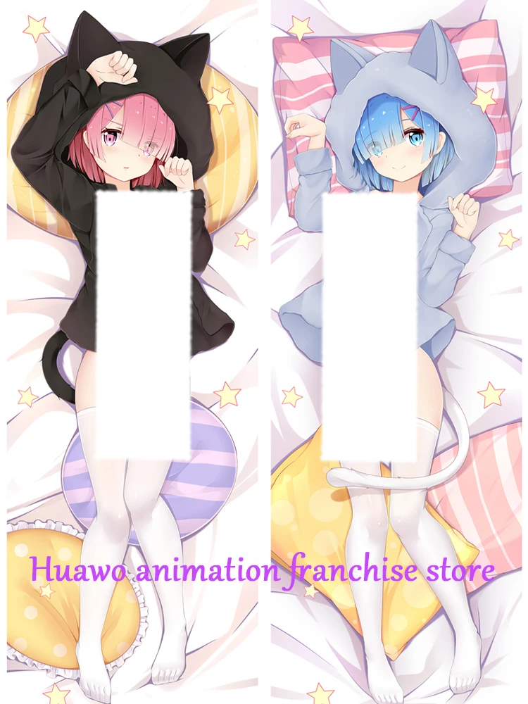 Anime Dakimakura Pillow Re Zero 2-Side Print Pillowcase Hugging Body Cushion Cover Otaku Waifuristmas Decoration 2023