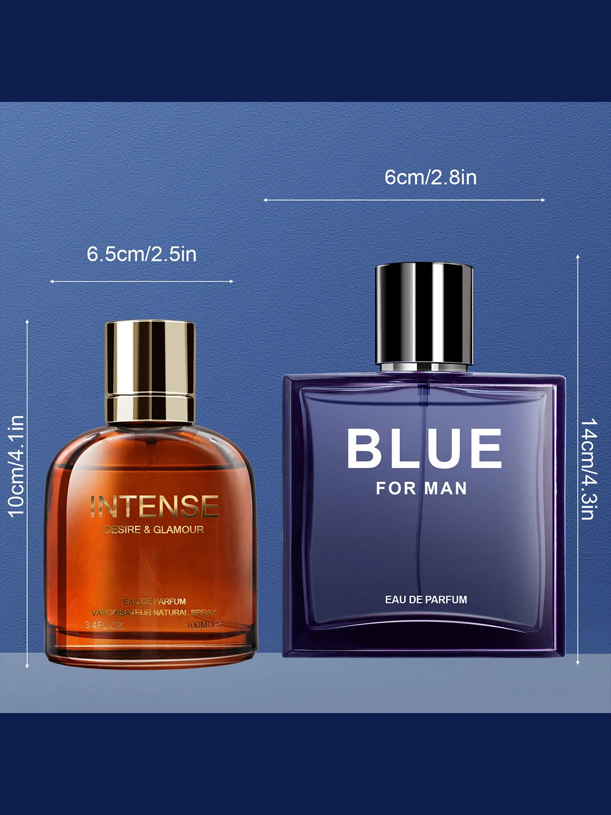 2 عبوة/200 مل عطر رجالي عطري وودي مع الجريب فروت لافندر وخشب الصندل، كولونيا يومي للرجال #2