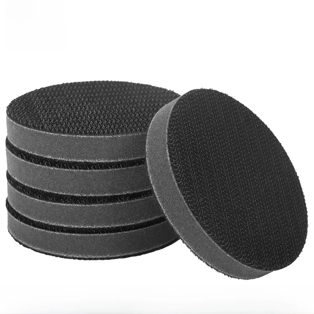 Almofada de interface de esponja macia de 2/3 polegadas, 5 peças, gancho e laço, placa de apoio para